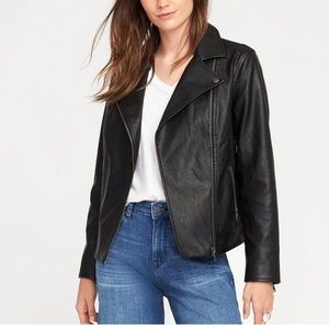Black faux leather jacket